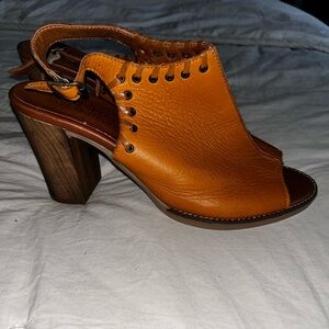 Bella Vita, made in Italy, Tan Leather, sling back mule sandals, Size 8WW